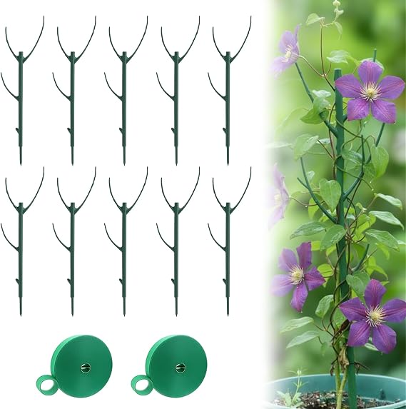 10PCS Monstera Plant Support Set, Plant Stakes for Indoor Plants, Plant Support, Suitable for Support Climbing Plants, Stabilize Potted and Plant Pile Decoration