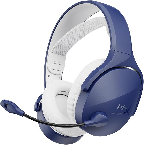 HyperX Cloud Jet Dual Wireless Gaming Headset, 2.4GHz dongle, Bluetooth 5.3, PC, PS5, Mobile, USB-A Light Blue