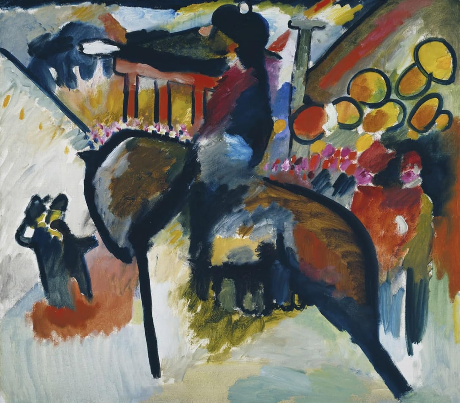EAGBJTPTM Classic Art Picture Photo Canvas Image Abdruck IV Gendarm by Wassily Kandinsky Famous Painting for Home Decor 60x90cm