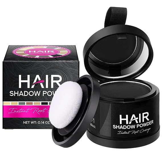 Hairline Powders, Instantly Hairline Powder, Windproof & Sweatproof (Black) | for Thin Hair, Eyebrows & Beard Line, Stain-Proof 48 Hour, Root Touch Up Powder for men and women