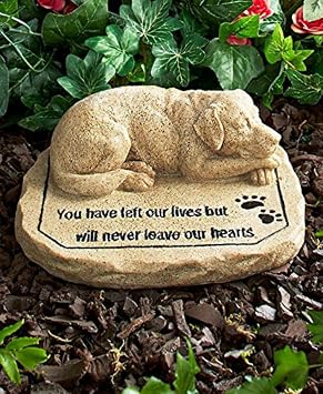 CT DISCOUNT STORE Pet Memorial Stone Adorable Dog Memorial Stone