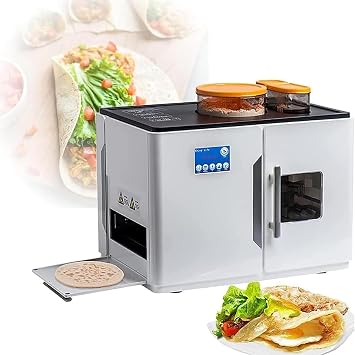 Automatic Roti Maker, Intelligent Chapati Tortilla Pancake Making Machine with LED Screen, Just Add Flour, Water, Oil, Easy to Use, Personalized Customization, for Flatbreads, Tawa, Pita
