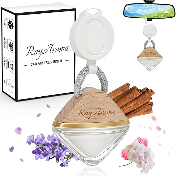 RoyAroma Premium Hanging Car Air Freshener,Non-Toxic Cedar Mahogany