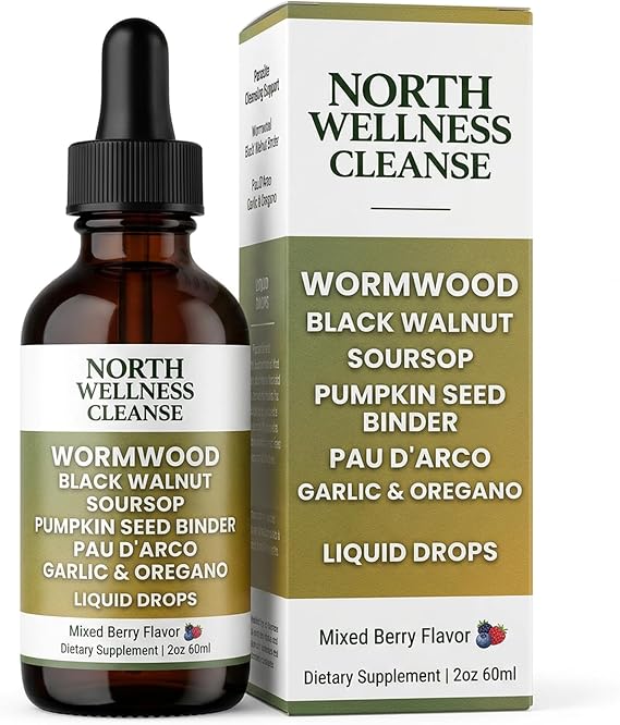 North Wellness Parasite Cleanse,Digestive Health & Balance,All Natural,Gluten Free, 2fl oz
