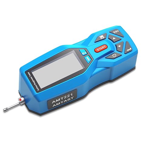 Surface Roughness Meter Digital Surface Gauge Handheld Surface Roughness Tester Meter with Color Mapping Portable Profilometer for Accurate Surface Measurement (Model AMT221)