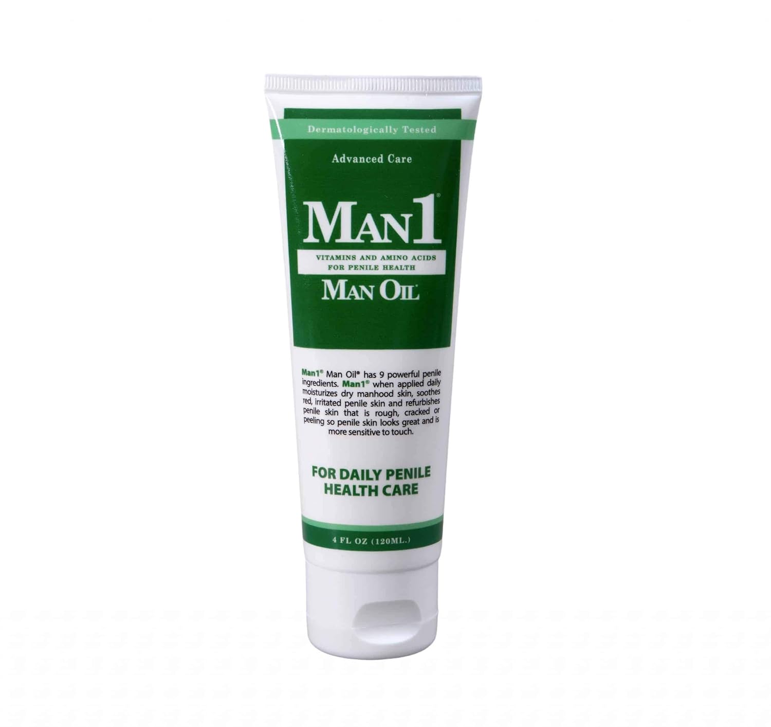 Man1 Man Oil Penile Health Cream - Advanced Care. Treat dry, red, cracked or peeling penis skin. Improves sensation over time