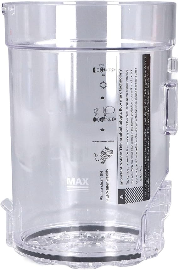 Dust Bin Container for P11 P10PRO Handheld Vacuum Cleaner, Replacement Dust Cup Vacuum Cleaner Parts Accessories, Dust Bucket Filter Parts for
