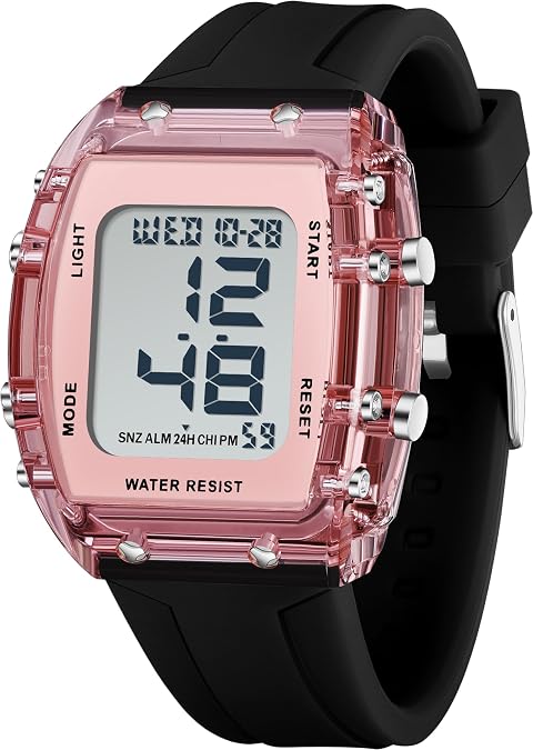 findtime Womens Sport Watches Ladies Digital Waterproof Watch Military Tactical Outdoor Running Wrist Watch with Alarm LED Luminous Stopwatch Countdown Dual Time Reloj para Mujer