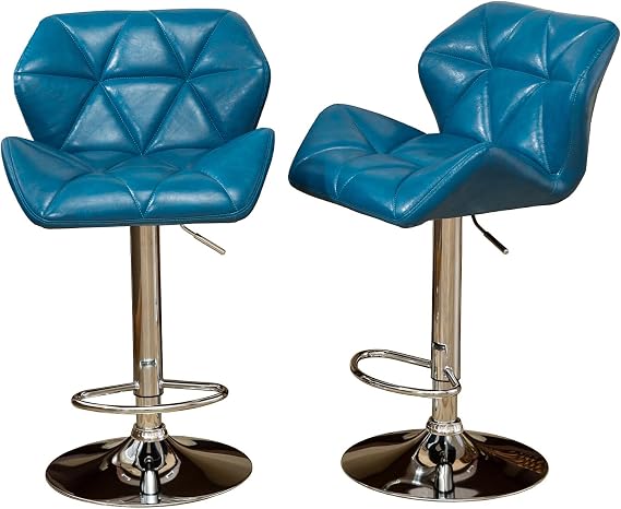 Chair Height Swivel Chair Barstools Swivel bar stools with Backs Simple Assembly Leather bar stools for Home Kitchen Dining Room Bar Coffee Shop