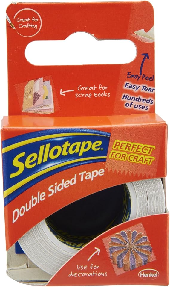 Sellotape Double Sides Tape, 15 mm x 5 m - Pack of 12