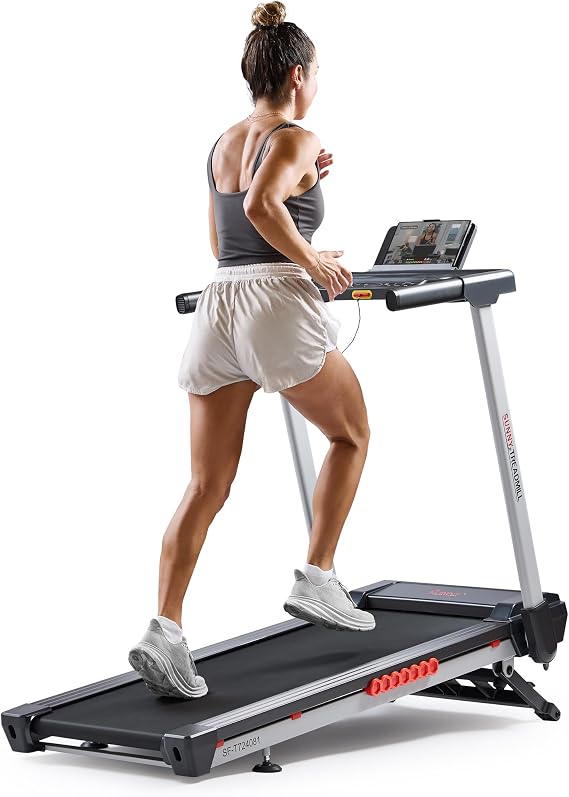 Sunny Health & Fitness Smart Wi-Fi Treadmill with Auto Incline