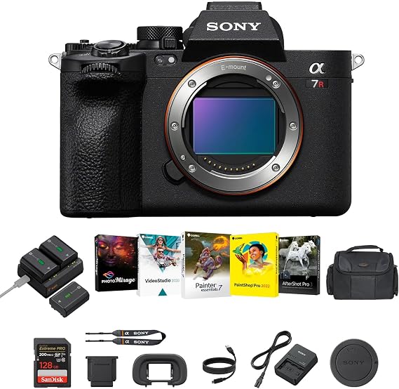 Sony a7R V Mirrorless Digital Camera, Black, 61MP Full-Frame, Software Kit