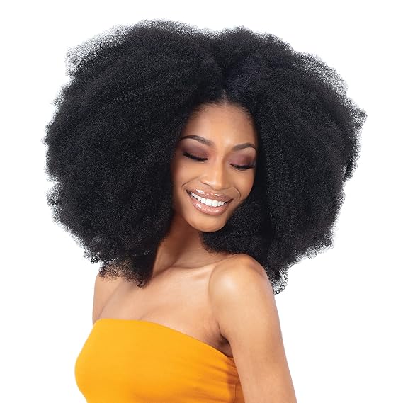 SHAKE N GO Freetress Synthetic Crochet Braid 3X PRE-FLUFFED - POPPIN TWIST 20 inch (1B Off Black), 1-PACK