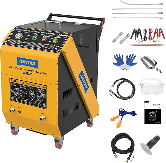 AUTOOL Automotive Dry Ice Blasting Cleaning Machine, Dry Ice Blasters Cleaning, Dry Ice Blast Cleaners,Dry Ice Blasters, Dry Ice Blasting Completely Applies with All Vehicle Cars(110V)