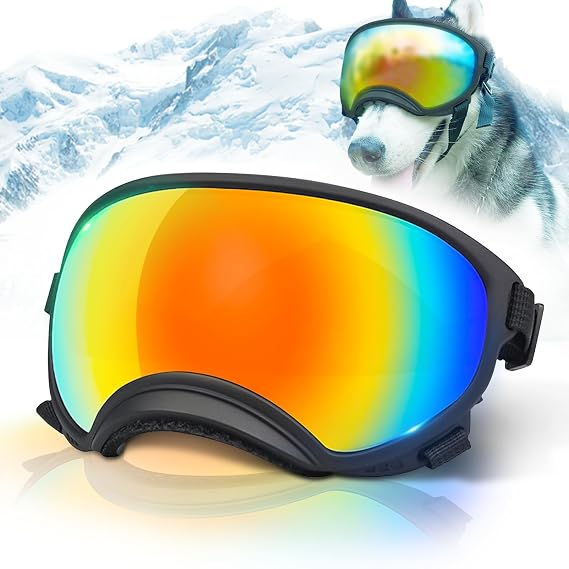 Pacify Dog Goggles for Large Dogs | UV Protection Sunglasses with Adjustable Strap, Windproof Pet Goggles for Medium Breed & Large Size Dogs
