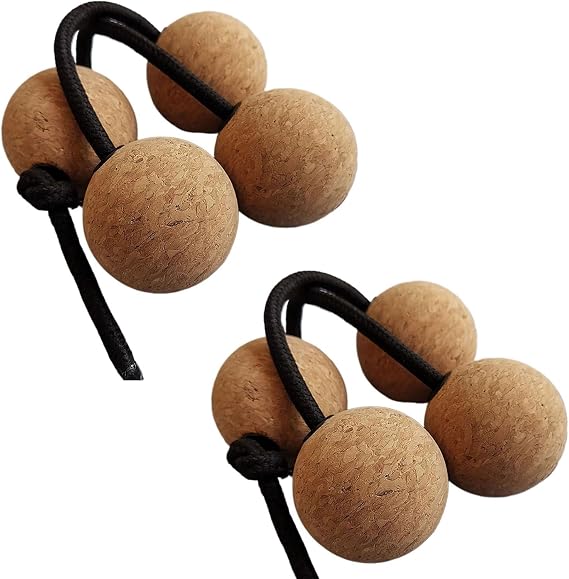 2 Pcs Aslatua Hand Percussion Instruments Asalato Shakers Hand Rattle Kashaka Rhythmic Ball Music Egg African for Parties, Shows