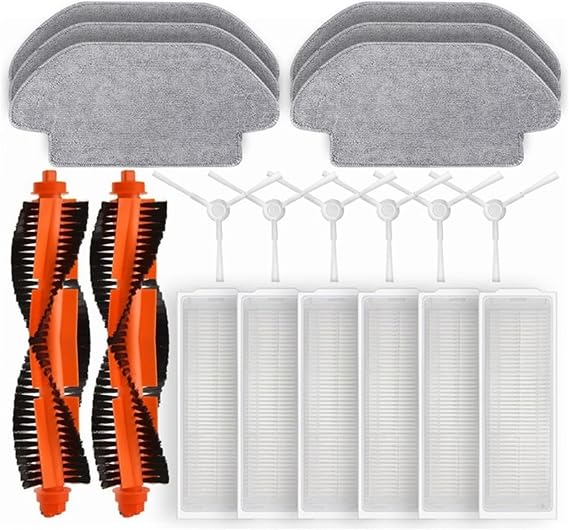 Main Side Brush Hepa Filter Mop Cloth Parts Accessories,Compatible for Xiaomi Robot Vacuum S10 S12 B106GL