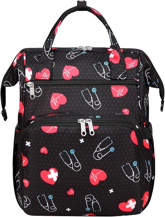 Gatycallaty Nursing Backpack, Heart Color, Female Targeted, Multi-Functional Design, Lightweight and Comfortable, Waterproof and Durable, Smart Organization