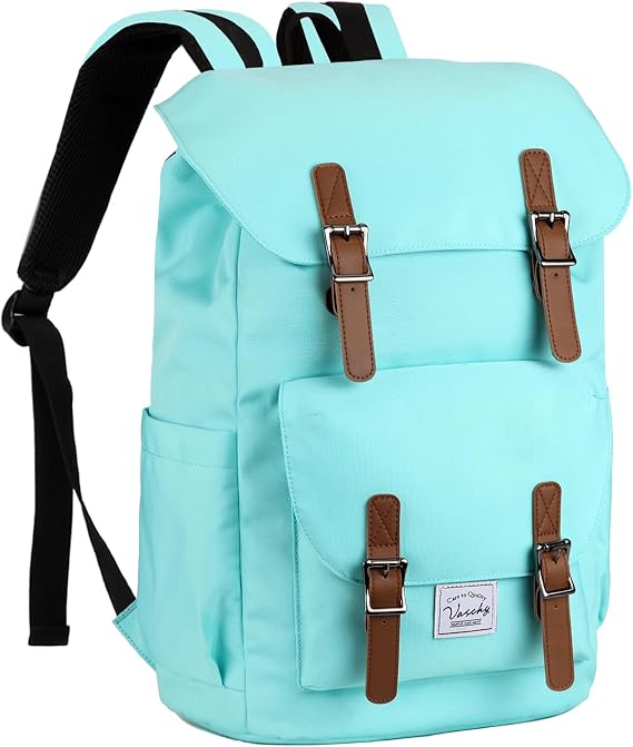 Chase Chic Backpack for Men Women, Vintage Rucksack Bookbag 15.6 inch Fashion Bag Unisex Casual Daypack for Travel,College,Work(Turquoise)