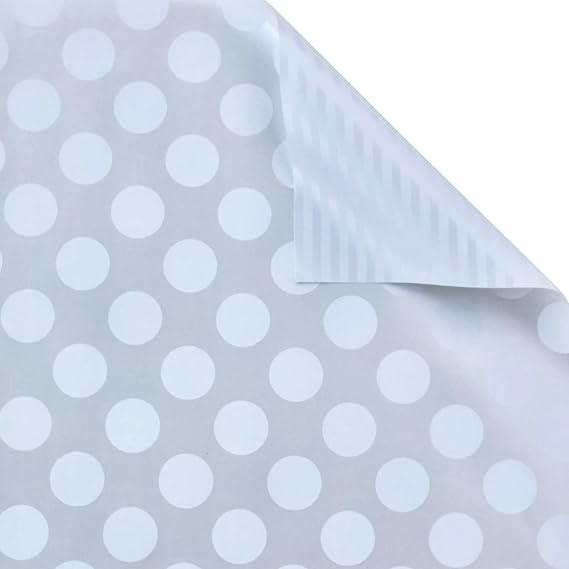 Jillson Roberts Two-Sided Gift Wrapping Paper, Pearl Dot & Stripe (8 Rolls 5 feet x 30 inches)