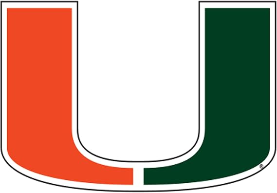 MIAMI HURRICANES Extra Large 18" Logo Decal