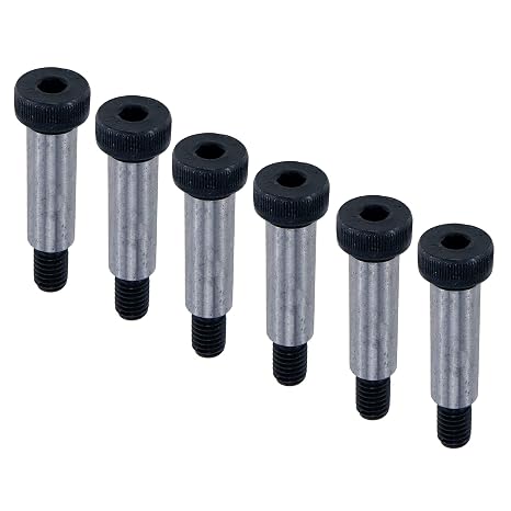 6Pcs Alloy Steel Hexagon Socket Head Shoulder Screw Bolt 1/2" Shoulder Dia, 1-1/2" Shoulder Length, 3/8"-16 UNC Thread