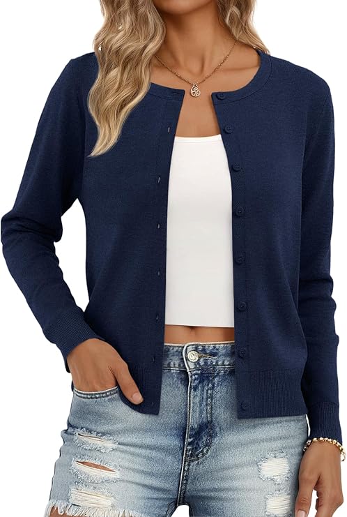 Trendy Queen Women's Lightweight Knit Cardigan