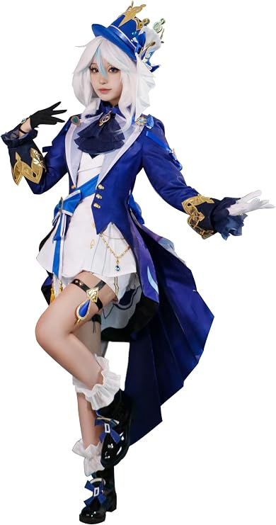 Genshin Impact Cosplay Furina White Form Cosplay Costume Set