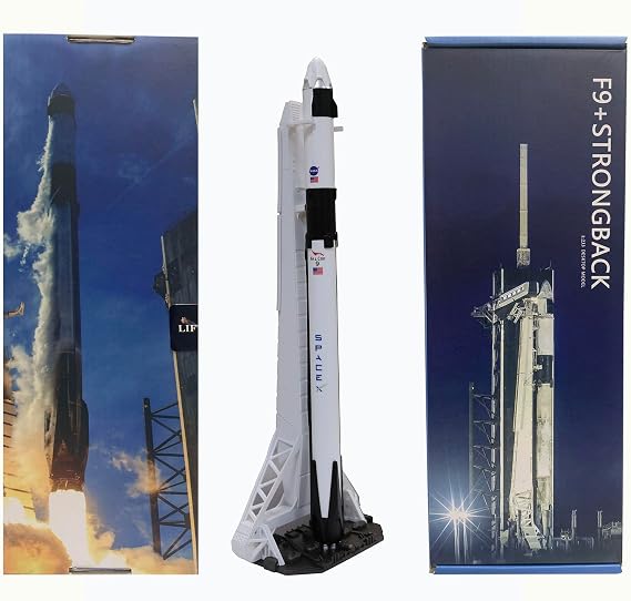 wltk SpaceX Dragon + STRONGBACK 1/233 Diecast Rocket Model Set (09)