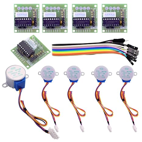 ELEGOO 5 Sets 28BYJ-48 ULN2003 5V Stepper Motor with ULN2003 Driver Board