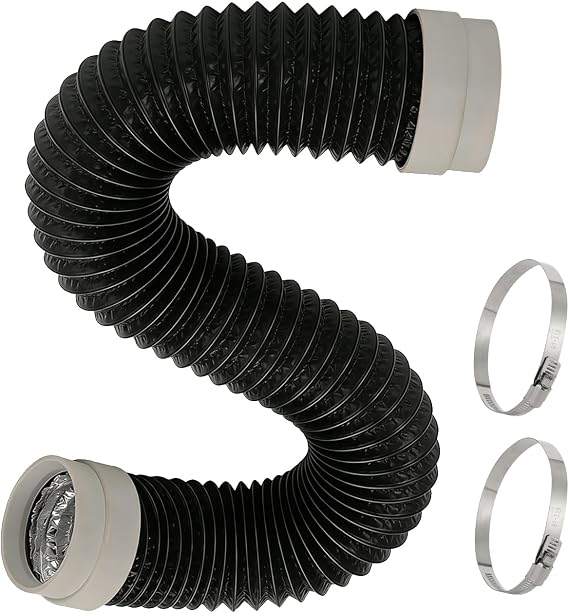 5FT Dryer Vent Hose, Heavy Duty 6-Layer Flexible Aluminum Dryer Duct