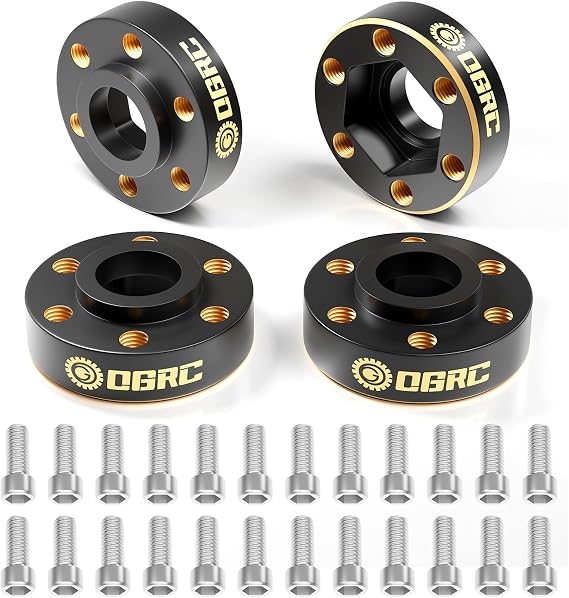 OGRC 1.9 Wheel Adapter Widen 6mm Brass Wheel Weights for 1/10 SCX10 TRX4