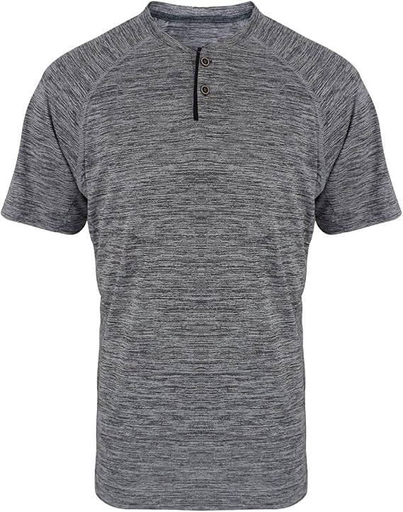Henley Shirts for Men Button Neck Collar Slim Fitted Casual Basic Work T Top