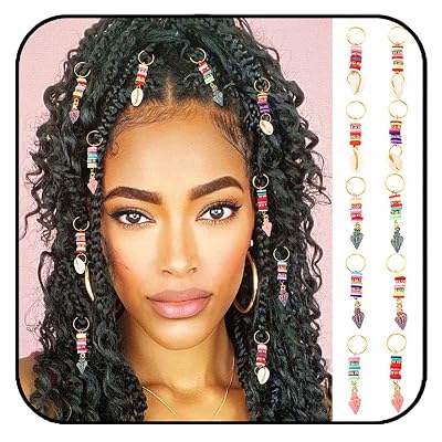 Formery Shells Hair Charms Braids Gold Conch Shell Braid Jewelry Seashell African Loc Dreadlock Accessories for Black Women 10Pcs