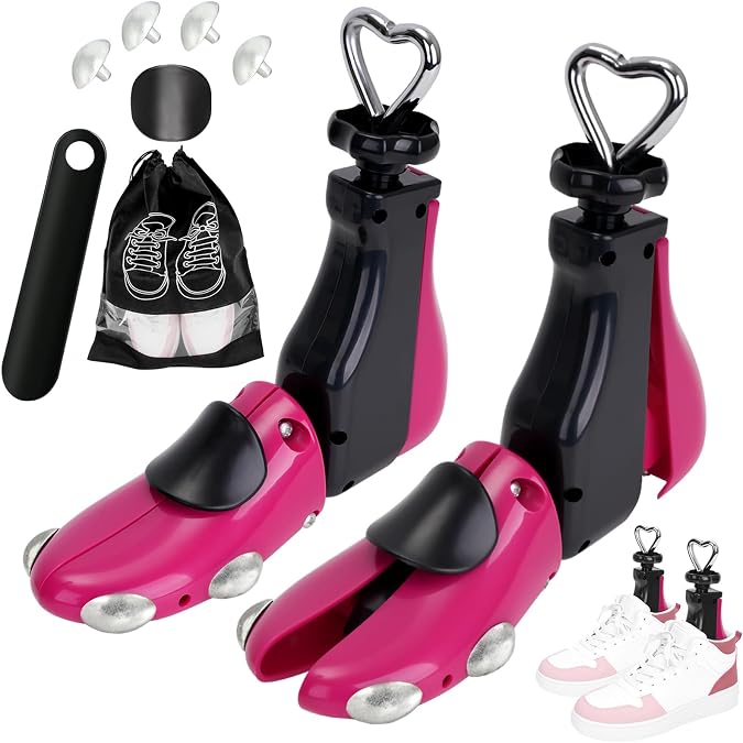 2 Pieces Shoe Stretcher Boot Stretcher, Adjustable Width and Length Shoe Expander Shoe Widener Stretcher Men Women