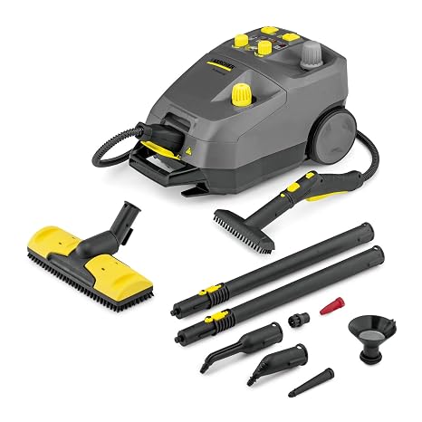 Karcher Professional Steam Cleaner SG 4/4 with VapoHydro Function | Features Variable Steam Control, Floor Nozzles, Window Nozzle, Upholstery Nozzle and More, Ideal for Commercial Cleaning
