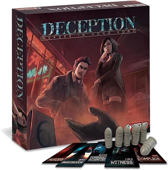 Grey Fox Games Deception: Murder in Hong Kong Board Game | Social Deduction | 4-12 Players | 20 Minutes