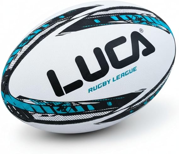 LUCA Rugby Ball Sizes 3, 4 & 5 Hand Stitched Super Grip 3-Ply Construction