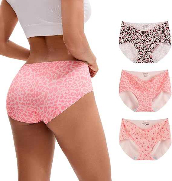 INNERSY Women's Seamless No Show Hipster Panties Invisible Light Underwear 3-Pack