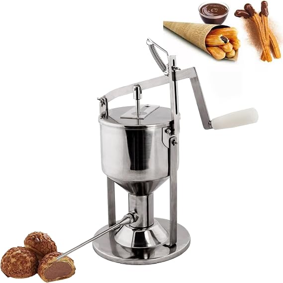 Filling Machine Manual Cream Filler Sweets Cream Squeezer Desktop Shoe Cream Infuser Machine Jam Filling Machine 304 Stainless Steel Manual Puff Filling Machine 4L Baking Tools Pancore Cream