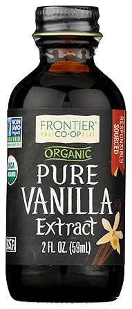 Frontier Co-op Organic Vanilla Extract, 2 Ounce Glass Bottle, Buttery Smooth, Sugar-Free Flavor For Smoothies and More