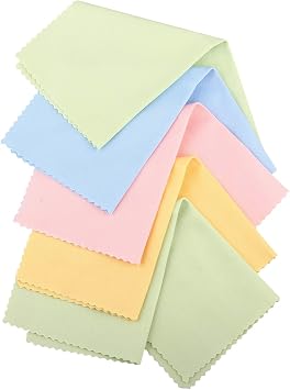 5PCS Microfiber Cleaning Polishing Polish Cloth for Musical Instrument Guitar Strings Violin Piano Clarinet Trumpet Sax Flute Universal (Color Random)