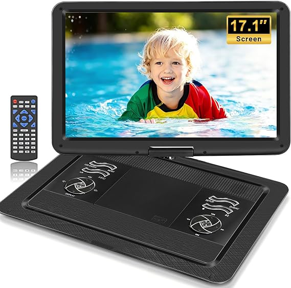 HOPYOP 19.6" Portable DVD Player 17.1" Swivel HD Screen, 5000mAh