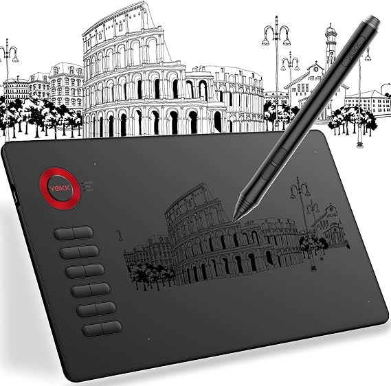 Veikk A15 8192 Levels Zoom Uyumlu 5080LPI Grafik Tablet+Kalem