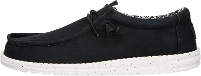 HEYDUDE Mens Wally Stretch Canvas Loafers | Comfortable Lightweight Slip-On Shoes for Men | Casual Walking, Travel & Everyday Comfort