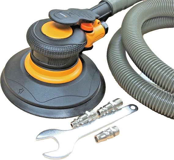 Hoteche 6"Air Random Orbital Palm Sander Self-Generated Vacuum