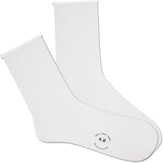 K. Bell women's Fun Roll Top Crew Socks - 1 Pairs - Comfortable & Cute Fashion Gifts