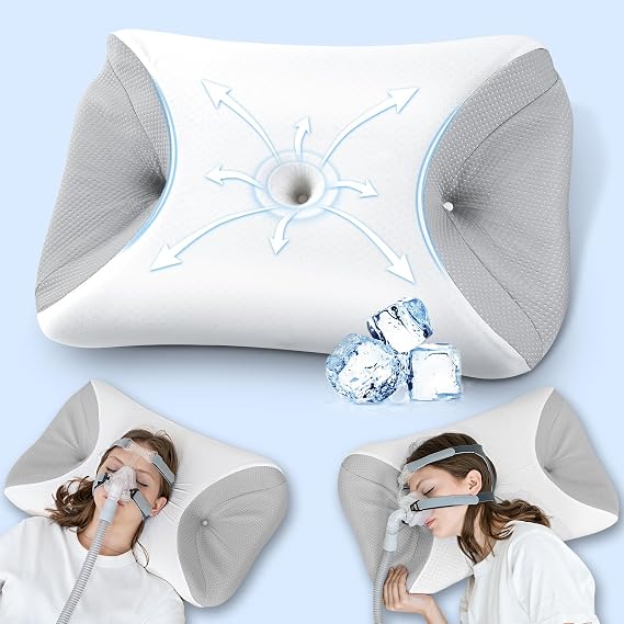 HOMCA CPAP Pillow for Side Sleeping, Memory Foam Pillow for All CPAP Masks