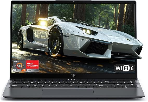 KAIGERR 2025 AMD Laptop, 16.0inch Laptop Computer with AMD Ryzen 7 5825U(8C/16T, Up to 4.5GHz), 16GB RAM 512GB NVMe SSD Windows 11 Laptop, Radeon RX Vega 8 Graphics,WiFi 6, Backlit KB
