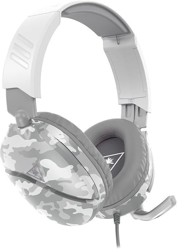 Turtle Beach Recon 70 Camo White Wired Multiplatform Gaming Headset for PS5, PS4, Xbox Series X or S, Xbox One and Mobile with 3.5mm Wired Connection, Flip-to-Mute Mic, 40mm Speakers